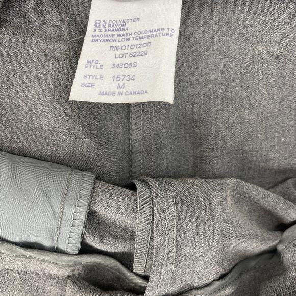 SOFT SURROUNDINGS Pants Women's Size M Grey Stretch Cropped Slacks - Picture 3 of 8